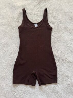 Aritzia TNA brown romper